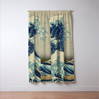 The Classic Japanese Great Wave off Kanagawa Print by Hokusai Window Curtain Gallery Image 3
