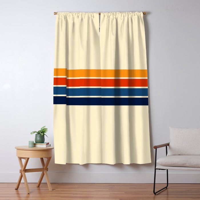 Classic Retro Stripes II Window Curtain Gallery Image 1