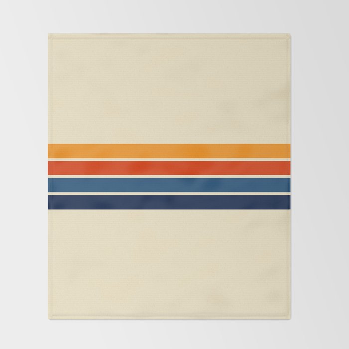 Classic Retro Stripes II Throw Blanket Gallery Image 2
