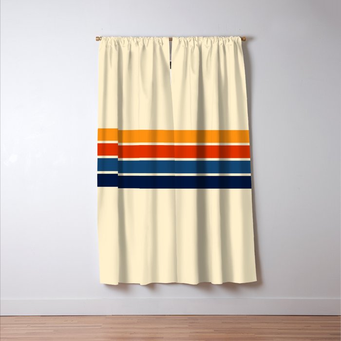 Classic Retro Stripes II Window Curtain Gallery Image 3