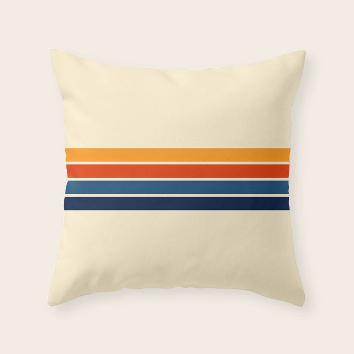 Classic Retro Stripes II Throw Pillow Gallery Image 6