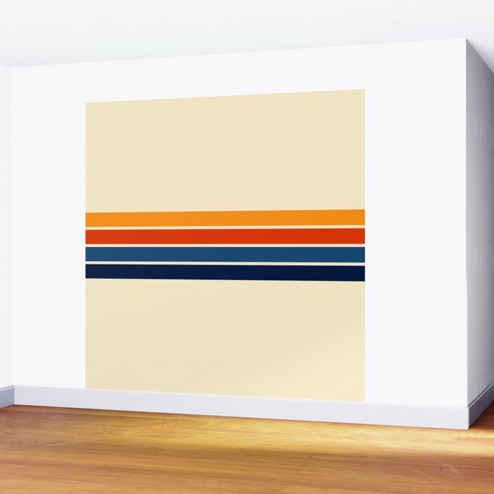 Classic Retro Stripes II Wall Mural Gallery Image 2
