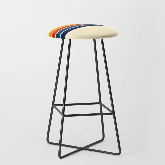 Classic Retro Stripes II Stool Gallery Image 1