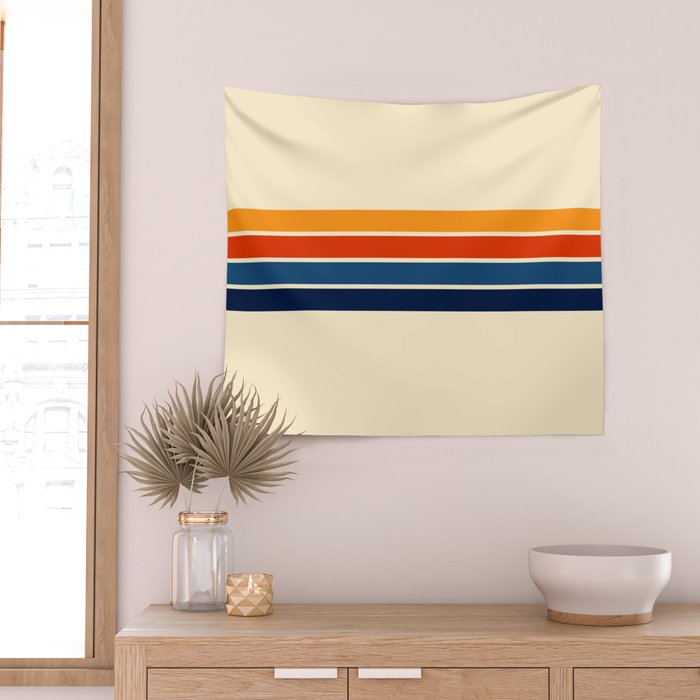 Classic Retro Stripes II Wall Tapestry Gallery Image 2