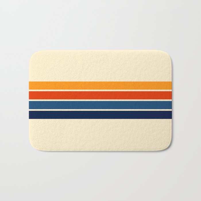 Classic Retro Stripes II Bath Mat Gallery Image 1