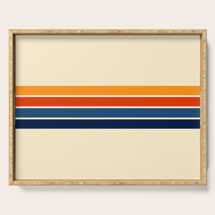 Classic Retro Stripes II Serving Tray Gallery Image 1