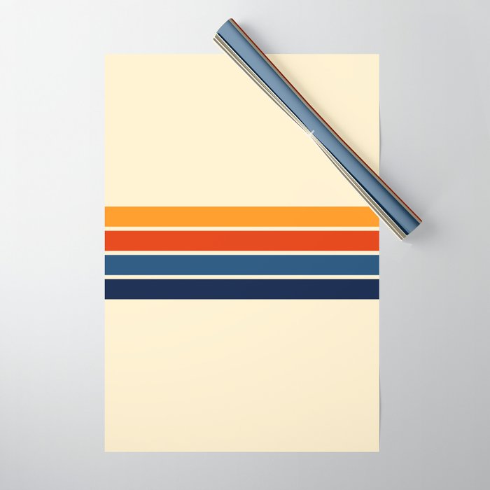 Classic Retro Stripes II Wrapping Paper Gallery Image 1