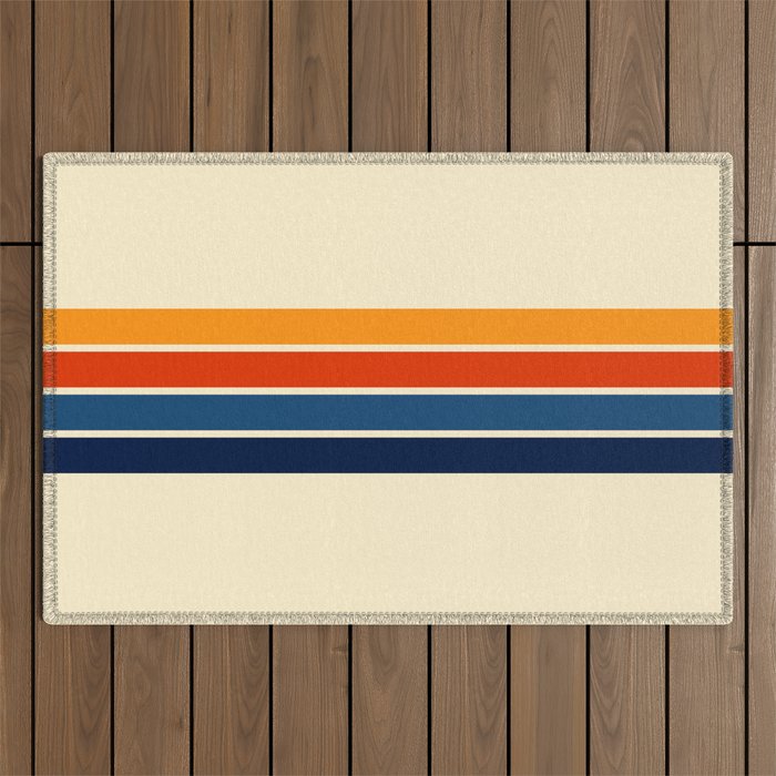 Classic Retro Stripes II Outdoor Rug Gallery Image 1