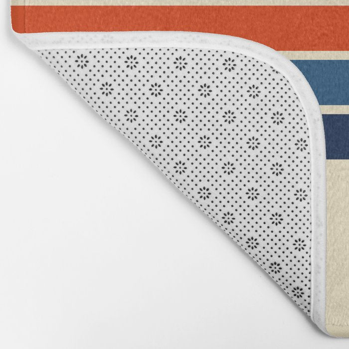 Classic Retro Stripes II Bath Mat Gallery Image 2