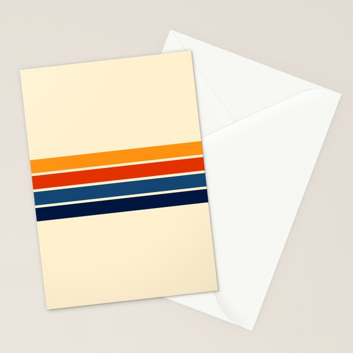 Classic Retro Stripes II Stationery Card Gallery Image 2