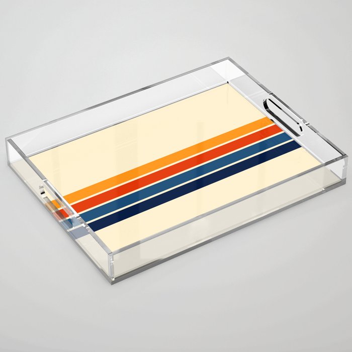 Classic Retro Stripes II Acrylic Tray Gallery Image 1