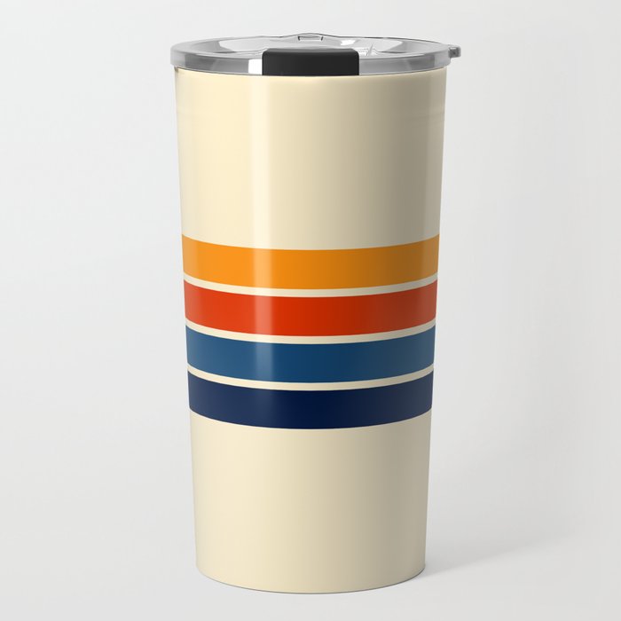 Classic Retro Stripes II Travel Mug Gallery Image 1