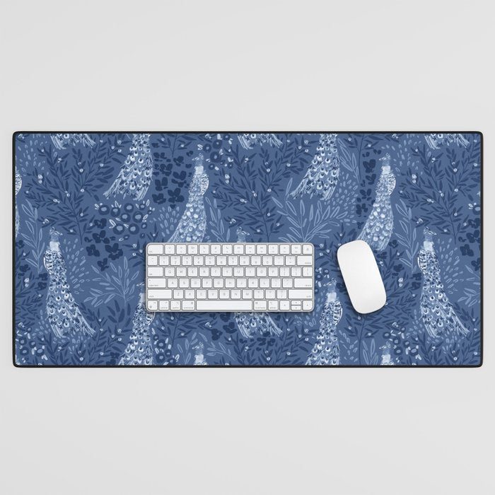 Midnight Peacock Desk Mat Gallery Image 1