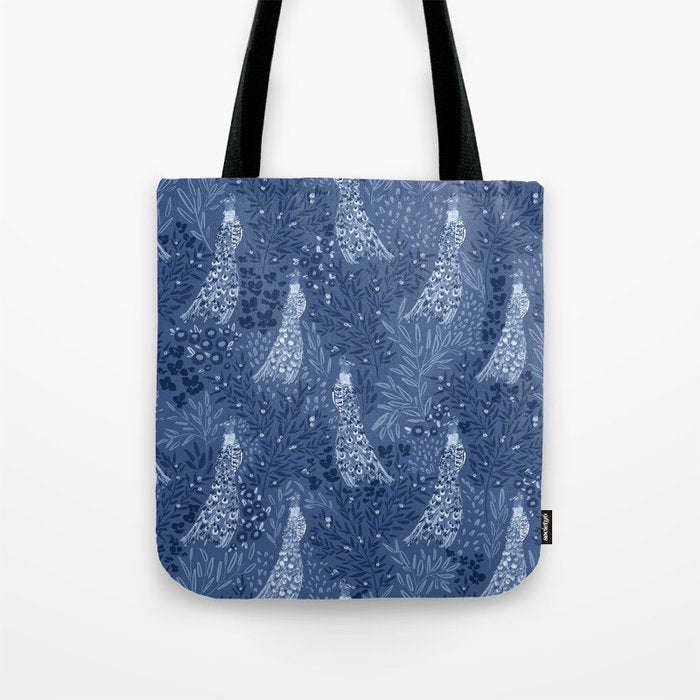 Midnight Peacock Tote Bag Gallery Image 1