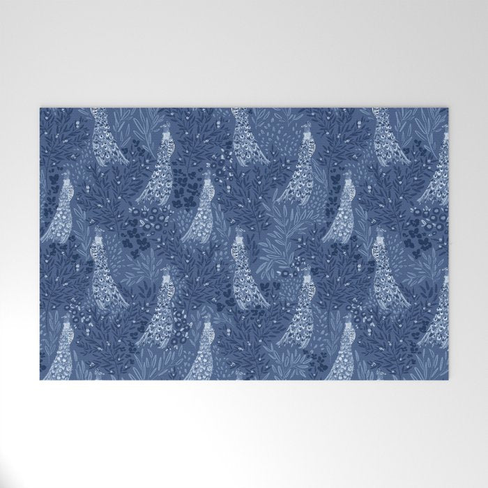 Midnight Peacock Welcome Mat Gallery Image 1