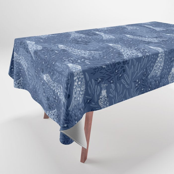 Midnight Peacock Tablecloth Gallery Image 1