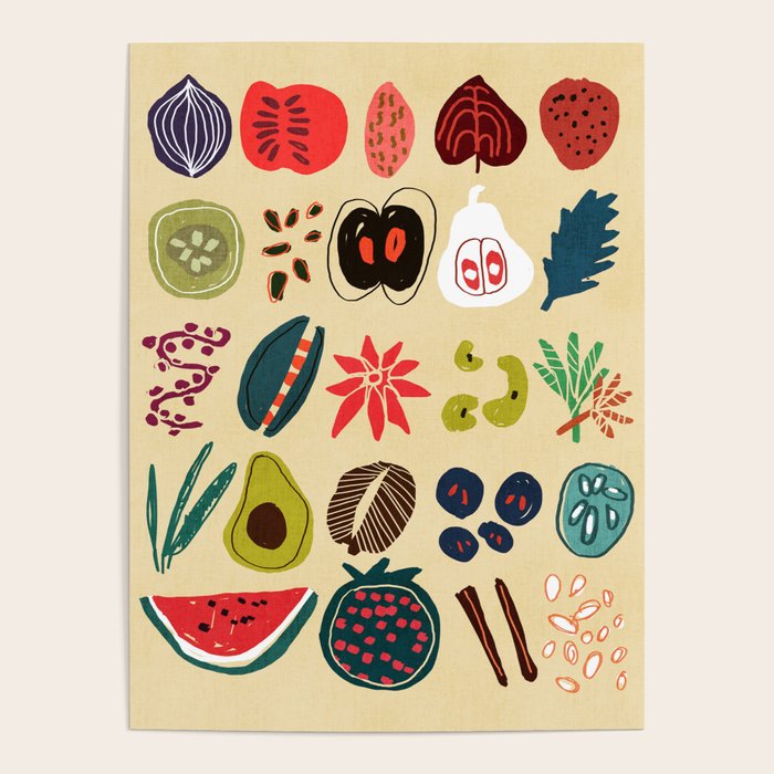 Fruit and Spice Rack Poster Gallery Image 1