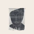 Lady Portrait Minimal Line Art Wall Hanging Gallery Image 1