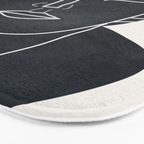 Lady Portrait Minimal Line Art Bath Mat Gallery Image 3