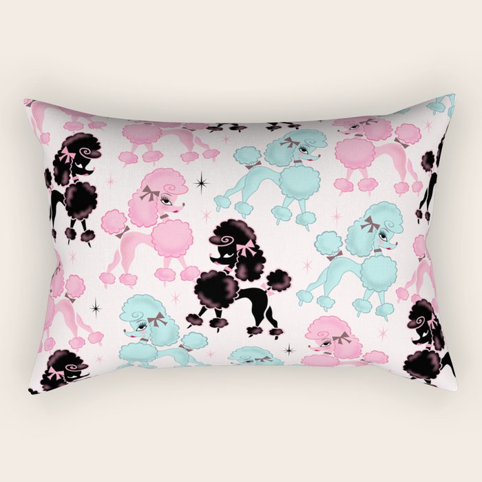 Poodlerama Retro Poodles Rectangular Pillow Gallery Image 2