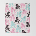 Poodlerama Retro Poodles Throw Blanket Gallery Image 2