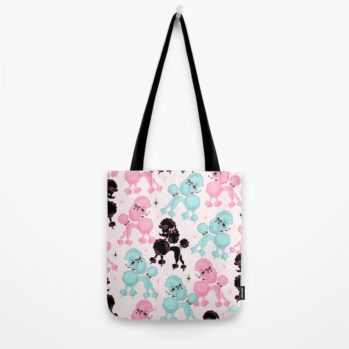 Poodlerama Retro Poodles Tote Bag Gallery Image 2