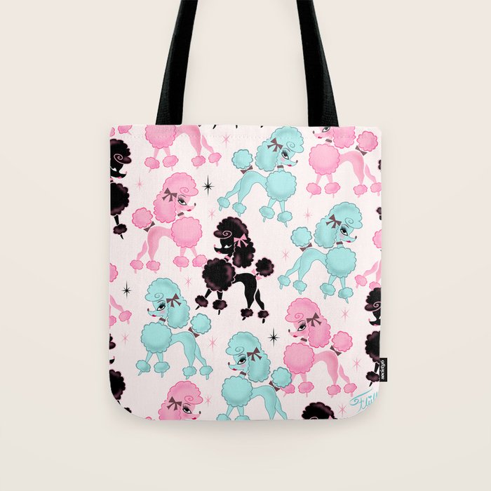 Poodlerama Retro Poodles Tote Bag Gallery Image 1