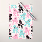 Poodlerama Retro Poodles Wrapping Paper Gallery Image 1