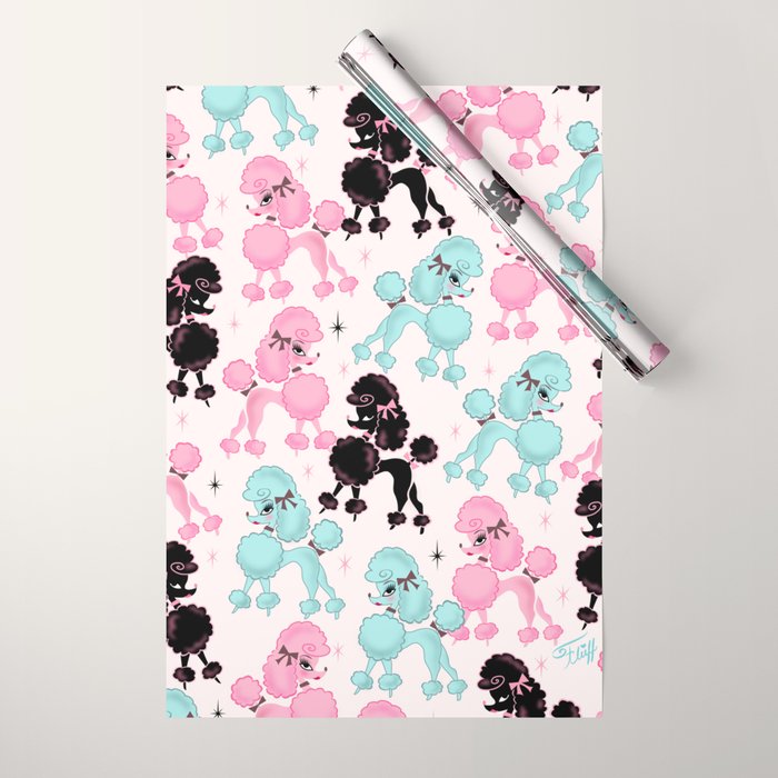 Poodlerama Retro Poodles Wrapping Paper Gallery Image 1