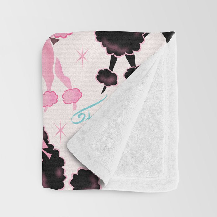 Poodlerama Retro Poodles Throw Blanket Gallery Image 3