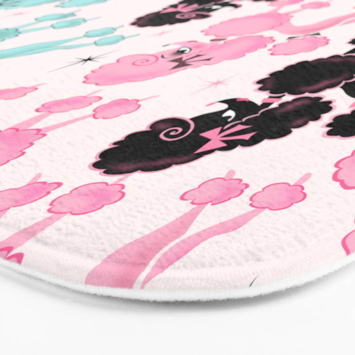Poodlerama Retro Poodles Bath Mat Gallery Image 3