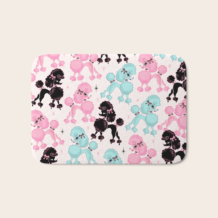 Poodlerama Retro Poodles Bath Mat Gallery Image 1