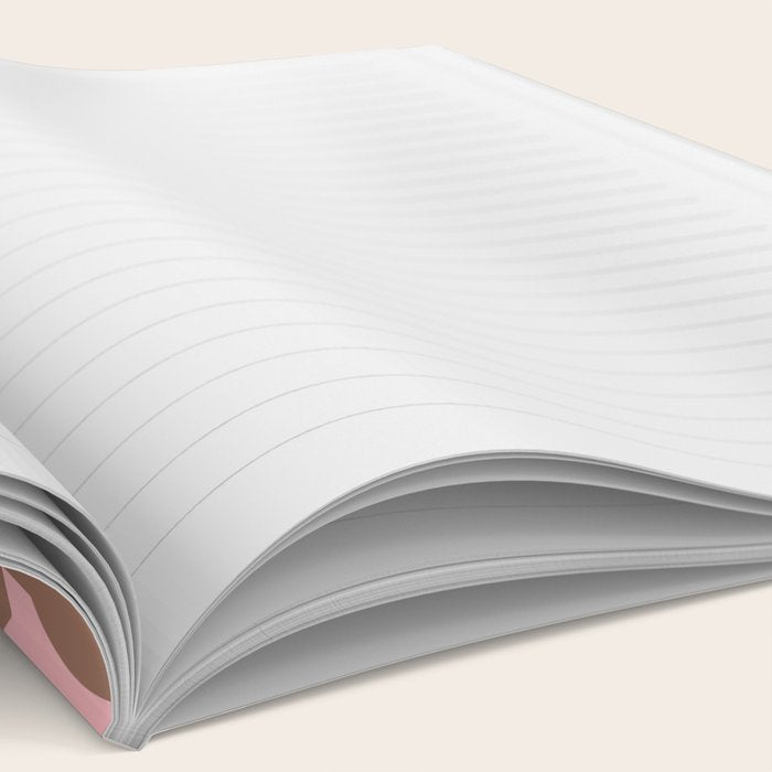 Mid Century Modern Contemporary Loop Pattern in Mocha Brown and Pink Notebook Gallery Image 2