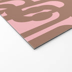 Mid Century Modern Contemporary Loop Pattern in Mocha Brown and Pink Welcome Mat Gallery Image 2