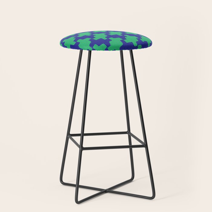  Ocean Crinkle Houndstooth Stool Gallery Image 1
