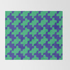 Ocean Crinkle Houndstooth Throw Blanket Gallery Image 2