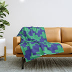  Ocean Crinkle Houndstooth Throw Blanket Gallery Image 1