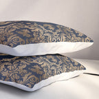 Luxury Fleur-de-lis Ornament - gold and dark blue Pillow Sham Gallery Image 3