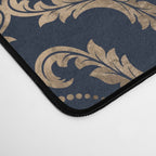 Luxury Fleur-de-lis Ornament - gold and dark blue Desk Mat Gallery Image 4