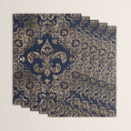 Luxury Fleur-de-lis Ornament - gold and dark blue Wrapping Paper Gallery Image 3