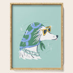 Chic Afghan Hound Dog Illustration Serving Tray Gallery Image 1