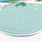 Chic Afghan Hound Dog Illustration Bath Mat Gallery Image 3