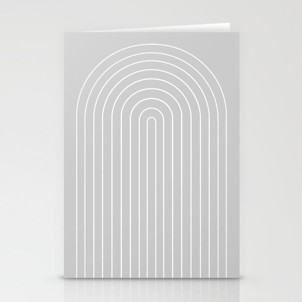 Minimal Arch XLVI Light Grey Modern Geometric Lines Stationery Card Gallery Image 2