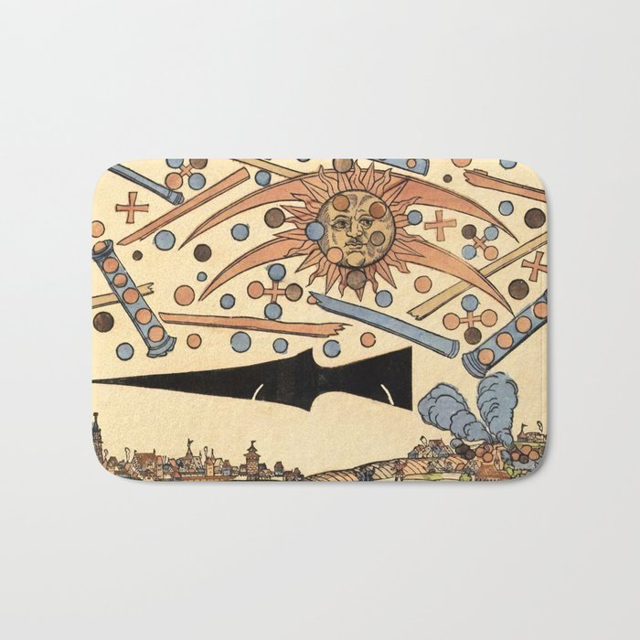 1561 Celestial Phenomenon over Nuremberg Bath Mat Gallery Image 1