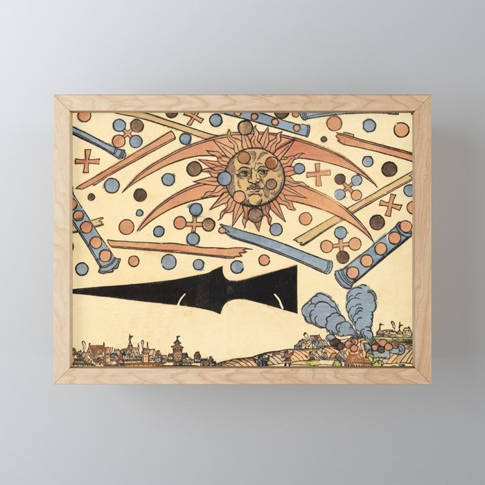 1561 Celestial Phenomenon over Nuremberg Mini Art Print Gallery Image 1