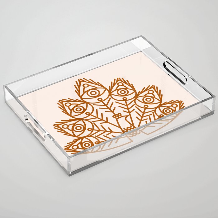 Cosmic Peacock Acrylic Tray Gallery Image 1