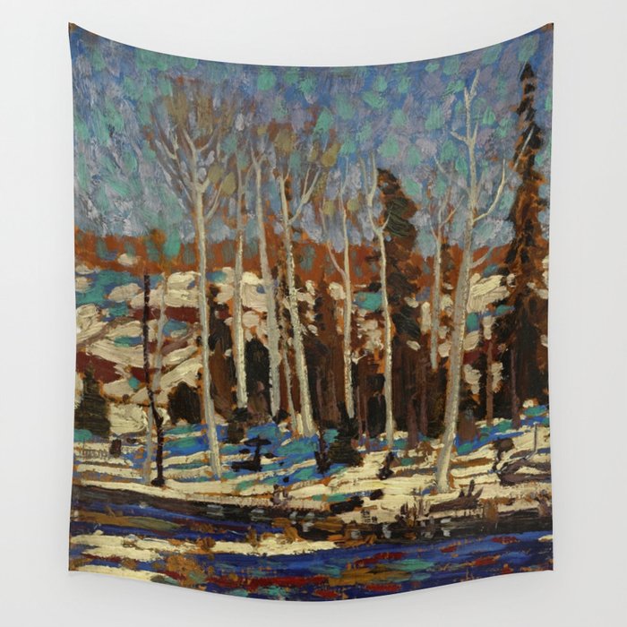 Tom Thomson March 1916 Canadian Landscape Artist Wall Tapestry Gallery Image 1