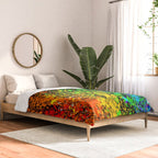 Black Rainbow Color Splatter Comforter Gallery Image 2