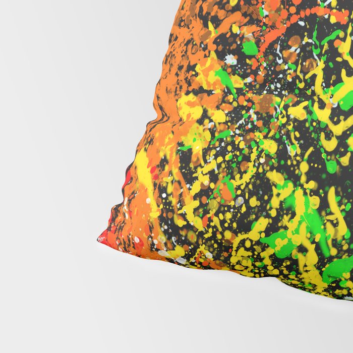 Black Rainbow Color Splatter Pillow Sham Gallery Image 4