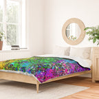 Black Rainbow Color Splatter Duvet Cover Gallery Image 2
